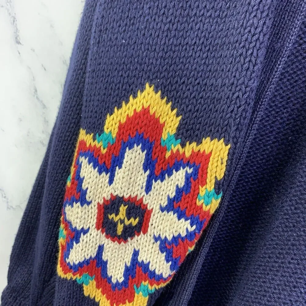 Vintage 90s Grandma Sweater Cardigan Women's sz S Small Knit Retro Cottagecore - Picture 10 of 16